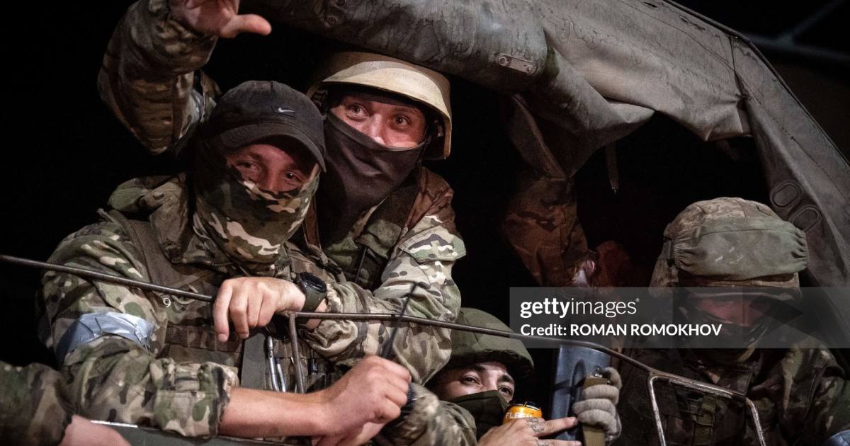 Члены группы Вагнера в Ростове-на-Дону 24 июня 2023 года / Фото Getty Images