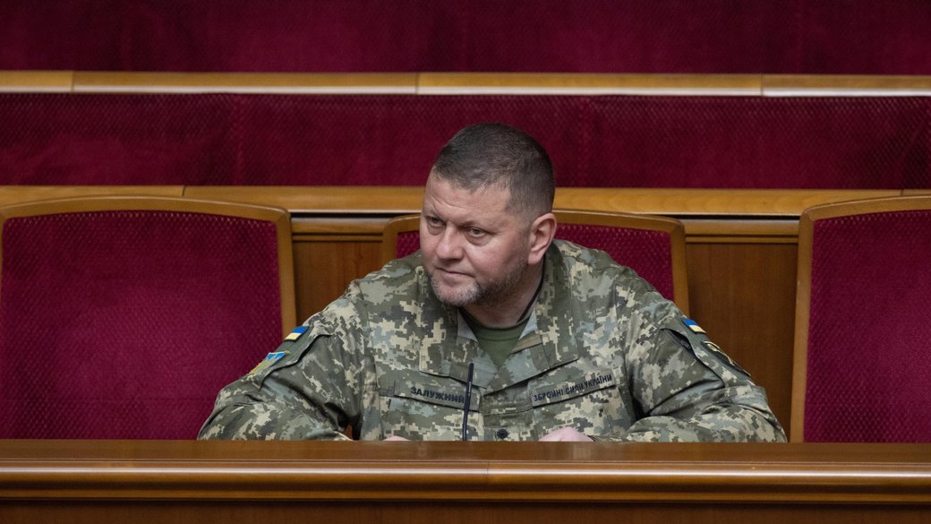 Головнокомандувач ЗСУ Валерій Залужний під час засідання Ради / Фото: УНІАН