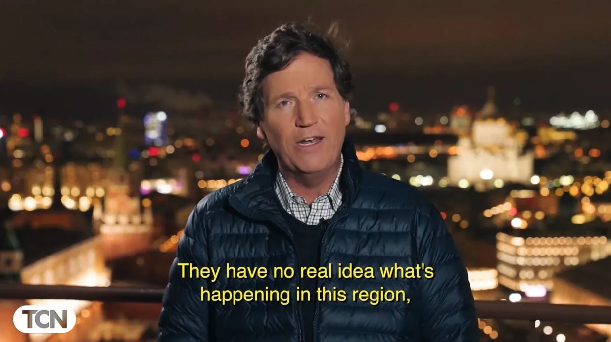 Американський журналіст Такер Карлсон у Москві / Скріншот з відео