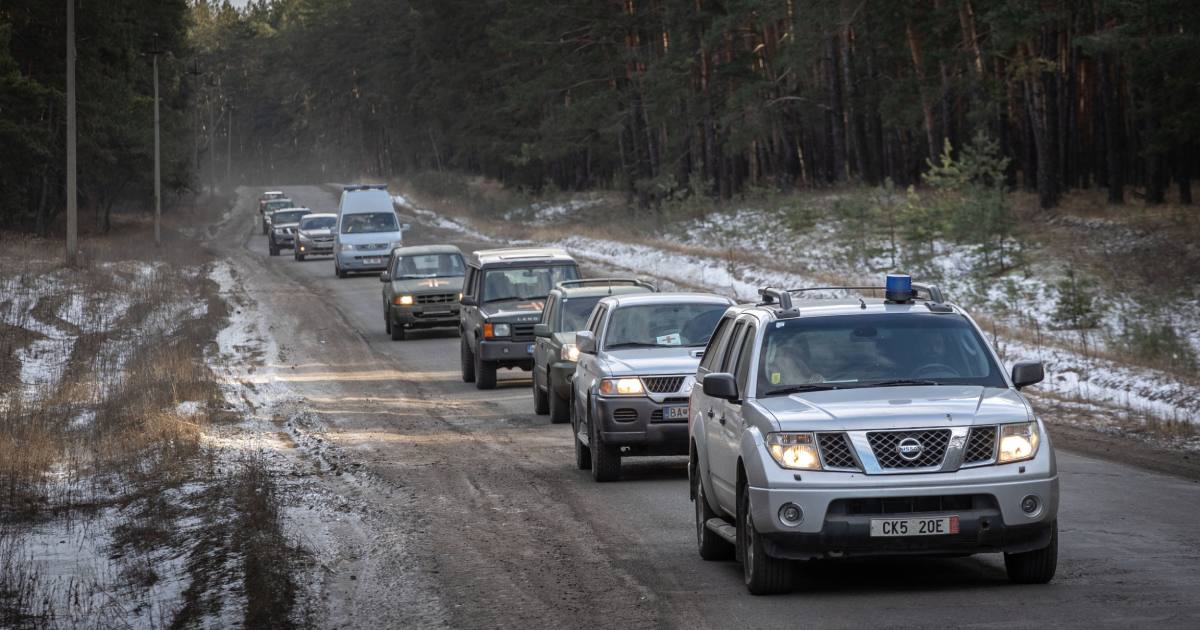 Колона машин швидкої допомоги від словацьких донорів / Фото Deník N