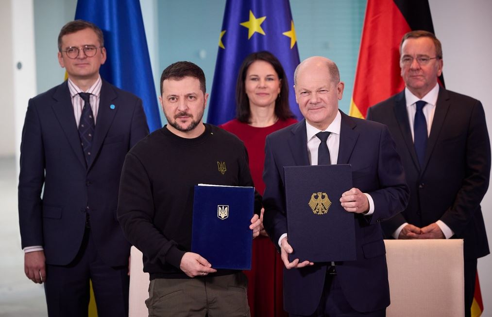 Владимир Зеленский и Олаф Шольц подписали соглашение по безопасности / Фото: ОП
