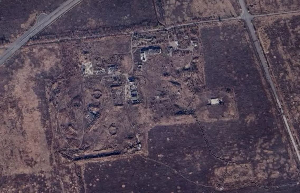 Позиция "Зенит" на юго-восточный окраине Авдеевки / Спутниковый снимок