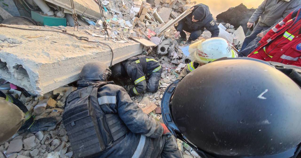 Аварійно-рятувальні роботи в Куп’янську / Фото ДСНС