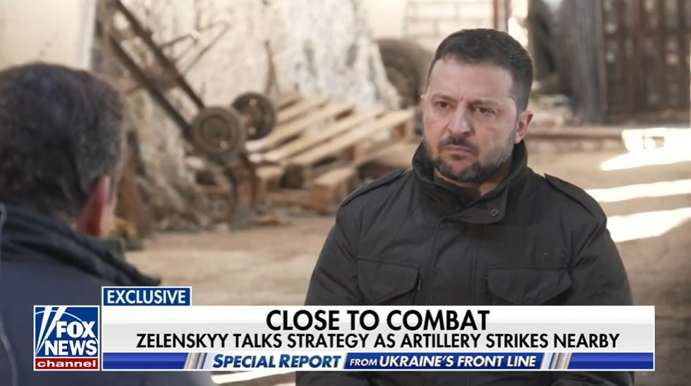 Скриншот з інтервʼю Зеленського для Fox News