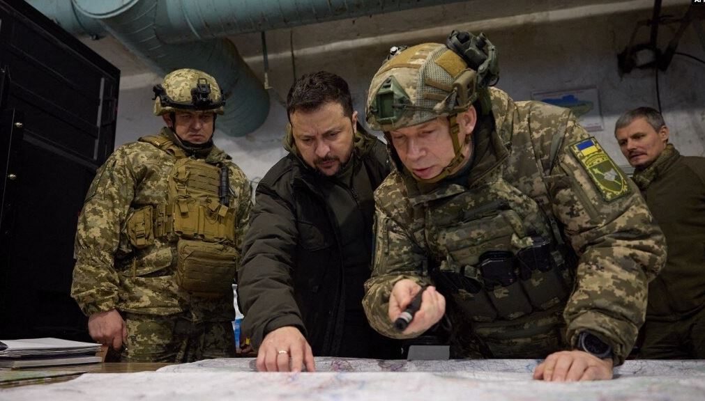 Президент Владимир Зеленский и Главнокомандующий ВСУ Александр Сырский / Фото: ОП