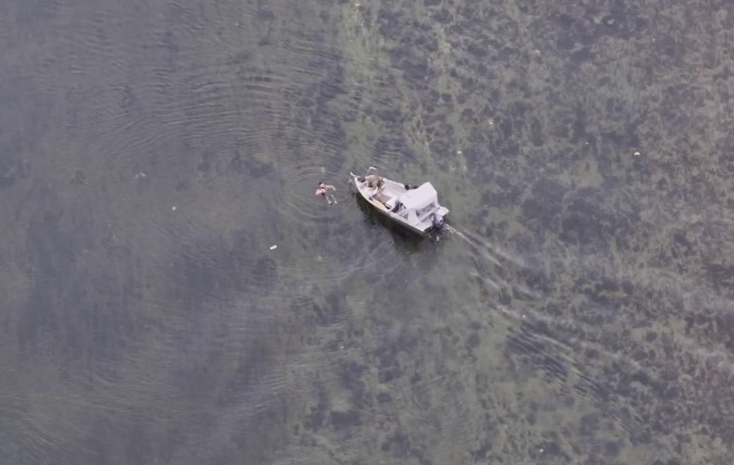 Жители Харьковщины в гидрокостюмах пытались незаконно пересечь границу / Фото: ГПСУ