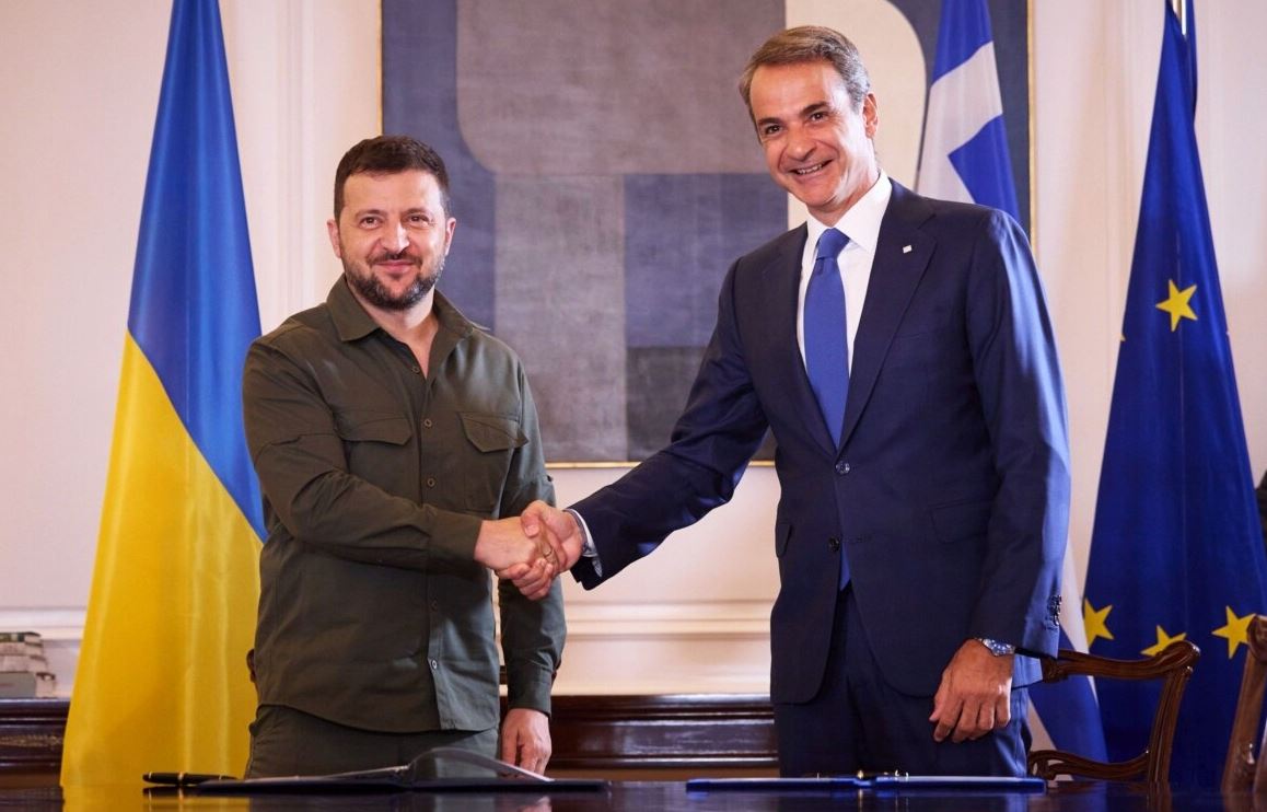 Президент Украины Владимир Зеленский и премьер-министр Греции Кириакос Мицотакис / Фото: ОП