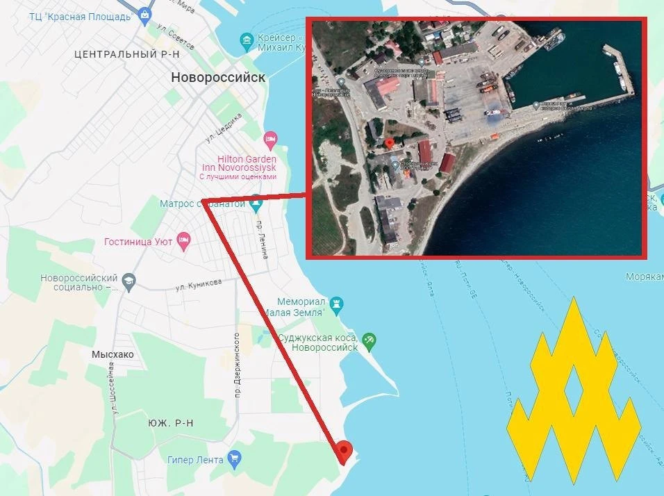 Місце розміщення причалу / Партизанський рух "Атеш"