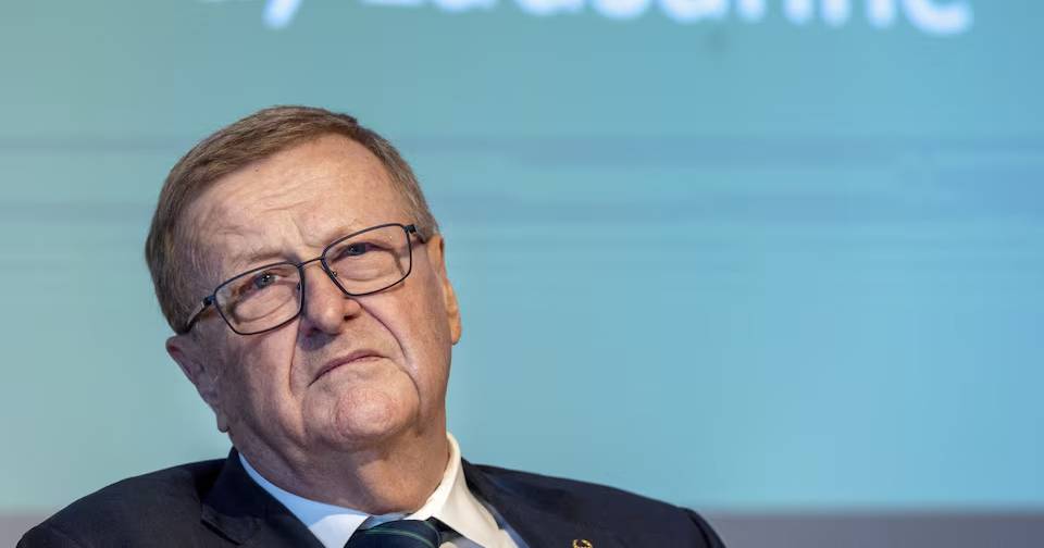 Джон Коутс, президент Международного спортивного арбитражного совета (ICAS) и вице-президент МОК, во время церемонии открытия новой штаб-квартиры Спортивного арбитражного суда (CAS) в Лозанне, Швейцария, 27 июня 2022 года / Фото Reuters