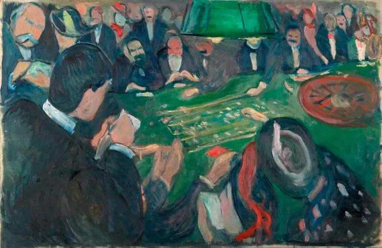 "За рулеточным столом в Монте-Карло", Эдвард Мунк / Фото Википедия