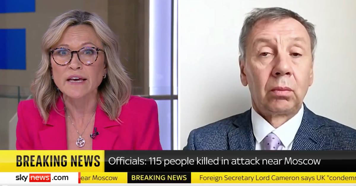 Российский политолог Сергей Марков (справа) в эфире Sky News / Скриншот эфира Sky News