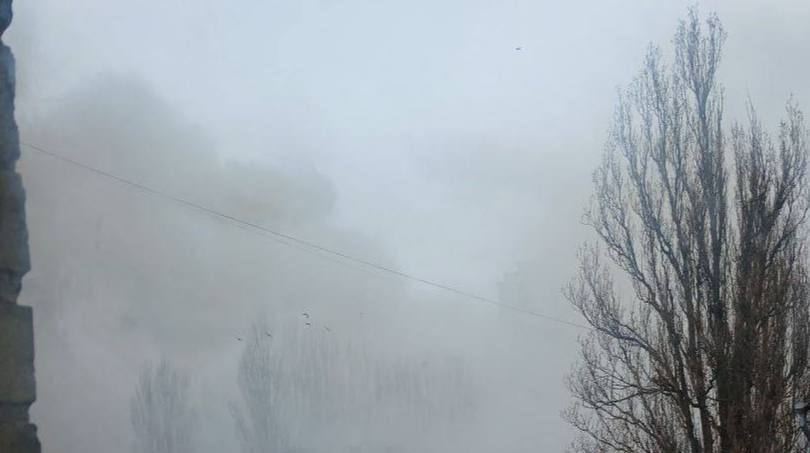 Дым в Киеве после атаки / Telegram