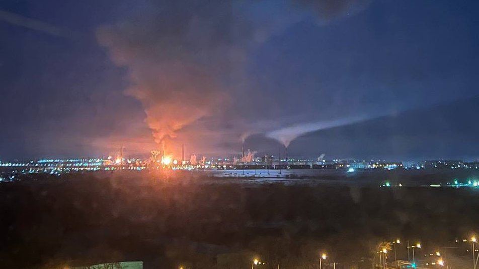 Пожежа на Куйбишевському НПЗ в Самарі / Фото: ТГ-канал ASTRA