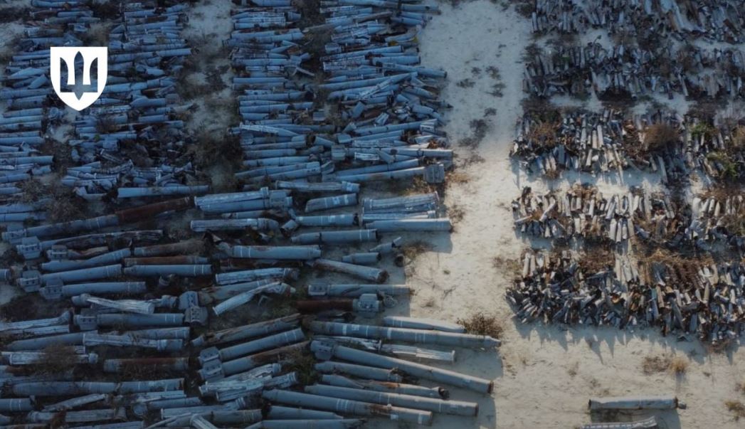 Свалка обломков российский ракет / Фото: Минобороны