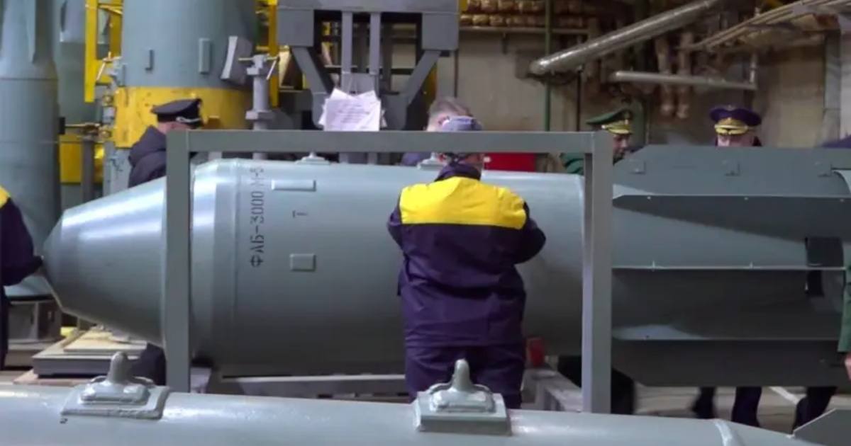 Росія запустила виробництво авіабомб ФАБ-3000 / Фото Міноборони РФ