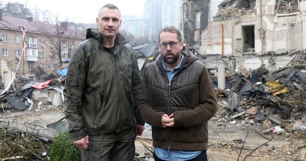 Мер Києва Віталій Кличко з віцепрезидентом BILD Полом Ронцгаймером у Києві / Фото Bild