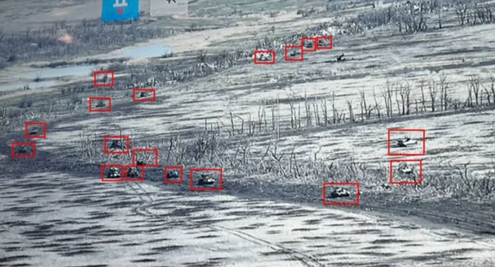 Знищена російська бронетанкова колона. Авдіївський напрямок / Фото: Юрій Бутусов