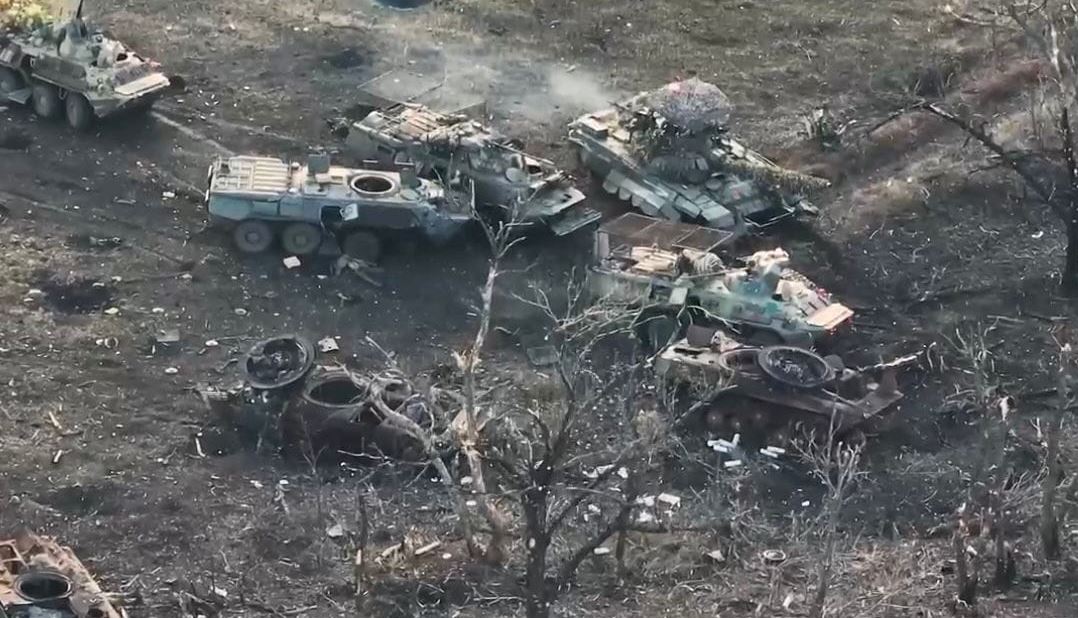 Разбитая российская бронетехника / Фото: Генштаб ВСУ