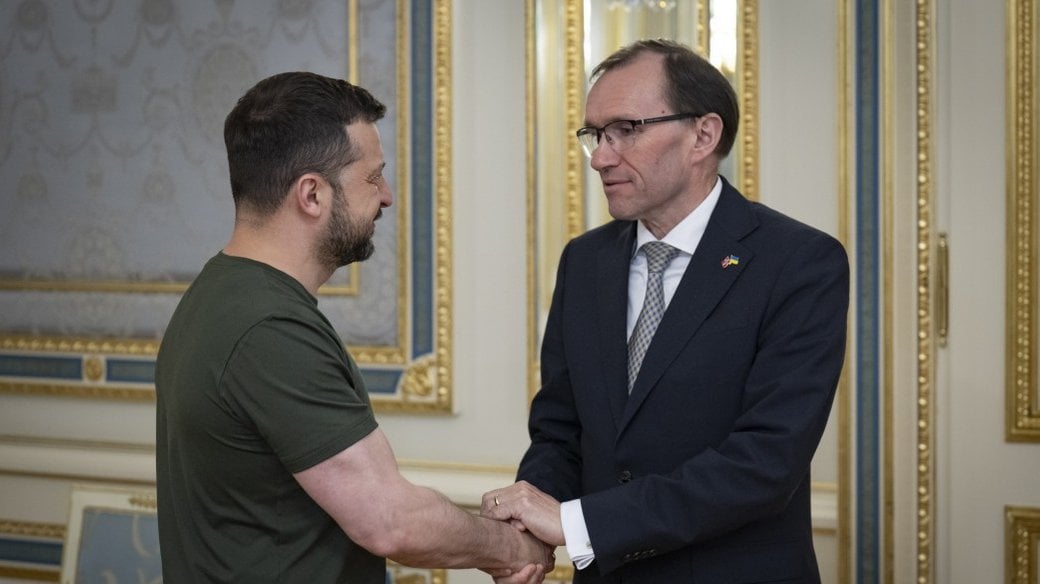 Президент Володимир Зеленський та міністр закордонних справ Норвегії Еспен Барт Ейде / Фото: ОП