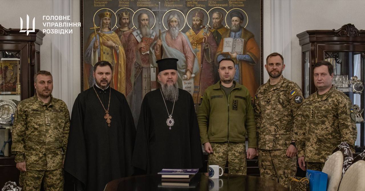 Керівництво ГУР Міноборони на зустрічі, що відбулась у резиденції Митрополита Київського та всієї України / Фото ГУР