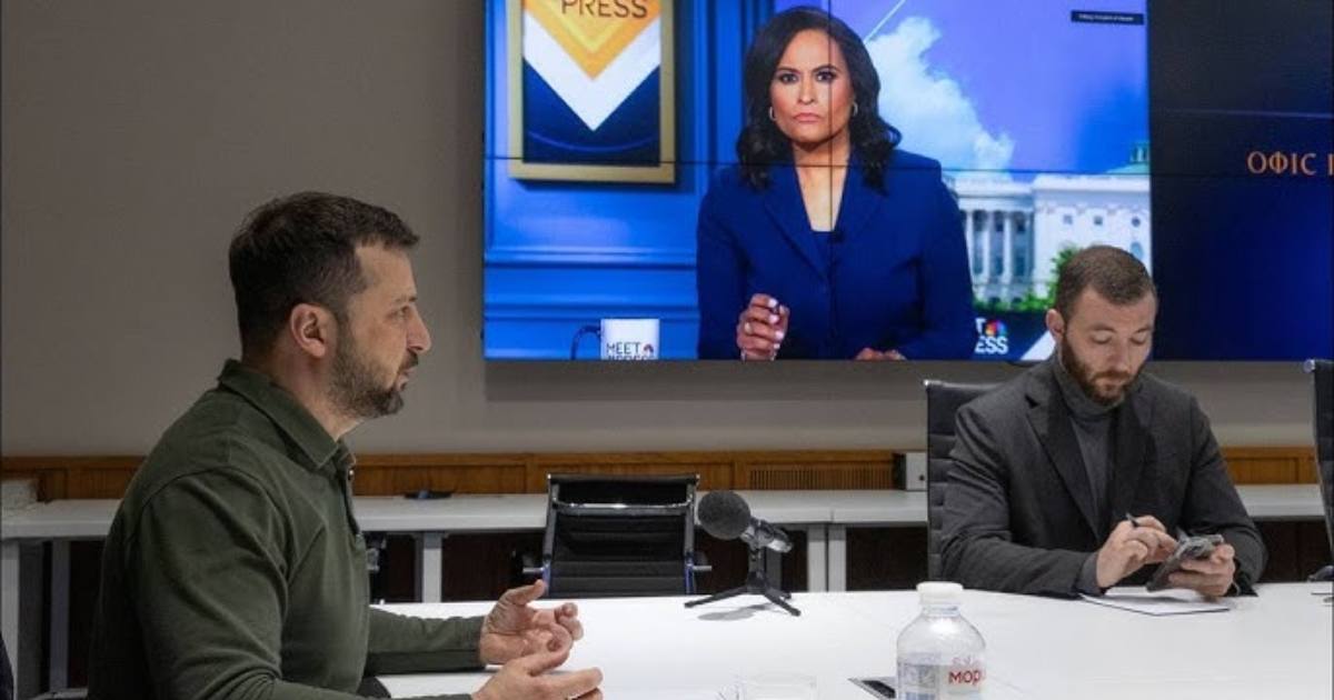 Владимир Зеленский в программе "Meet the Press" телеканала NBC News / Фото ОПУ