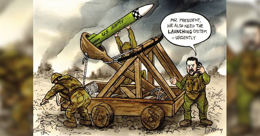 “Господин президент, нам также нужна система запуска - срочно” / Карикатура The Telegraph