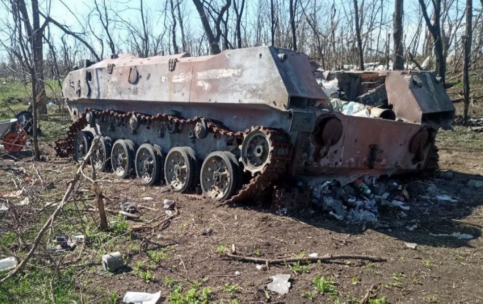 Знищений російський БТР-Д / Фото з соцмереж