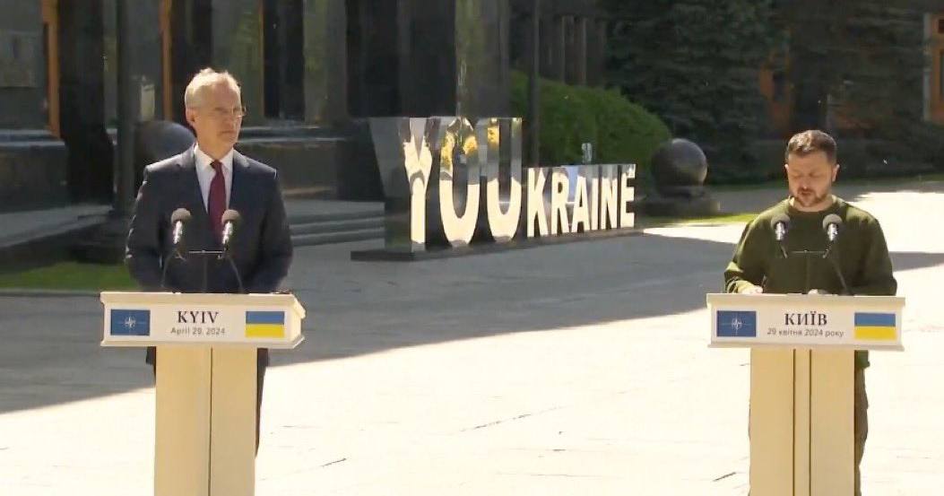 Пресконференція Столтенберга і Зеленського в Києві / Скріншот трансляції