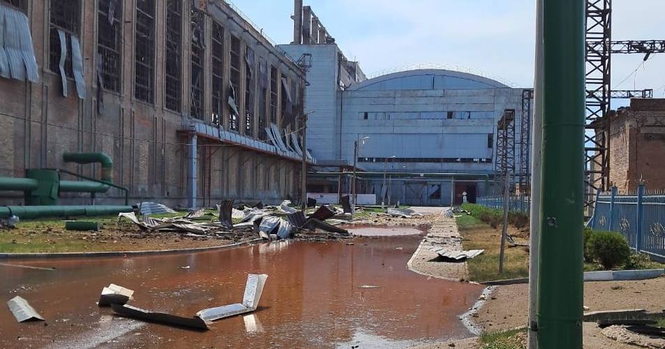 Слов'янська ТЕС після обстрілу. 5 травня 2024 / Фото Суспільне Донбас