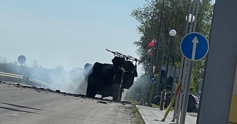 Спалена українським дроном російська бронетехніка. Бєлгородська область, 12 травня 2024 / Фото з відкритих джерел