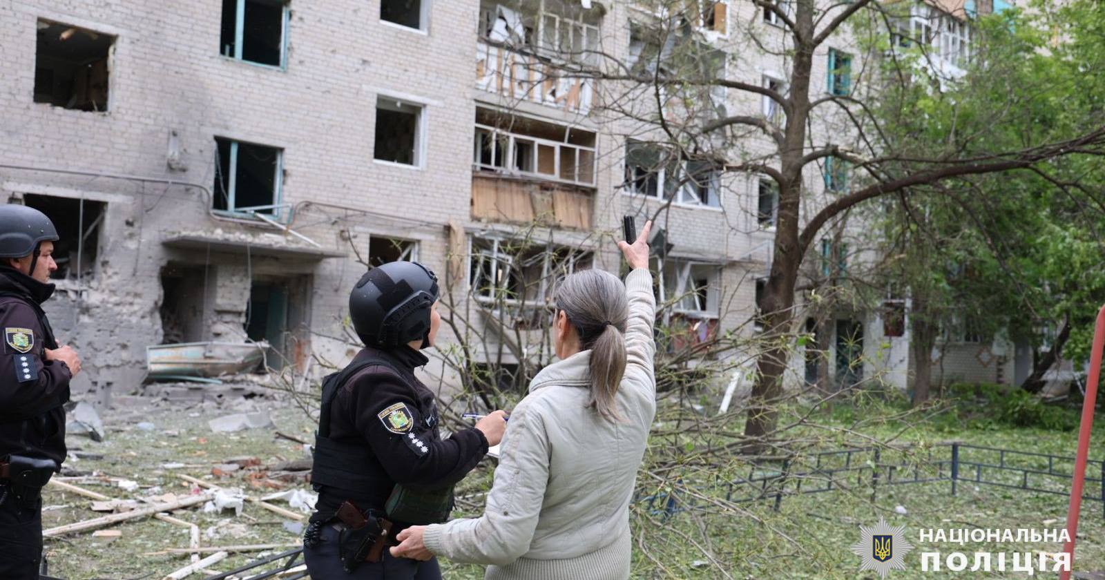 Последствия бомбардировки поселка Купянск-Узловой 17 мая 2024 года / Фото НПУ