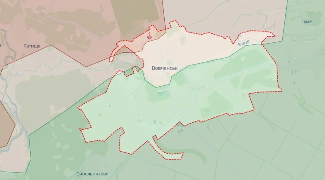 Волчанск на карте DeepState