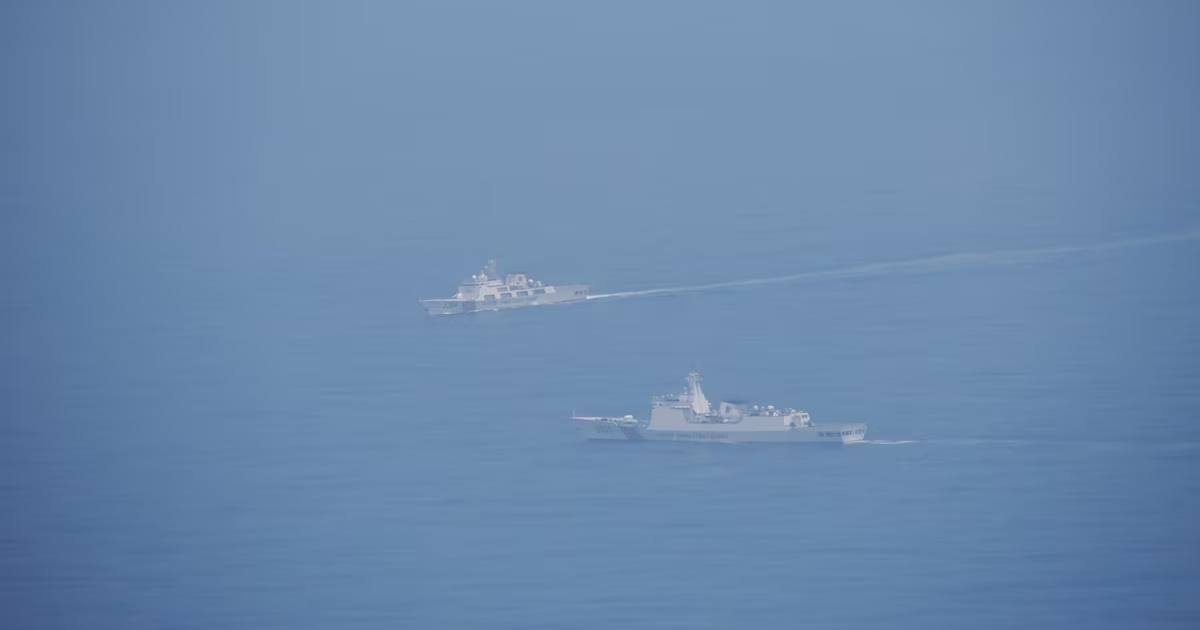 Кораблі берегової охорони Китаю у водах навколо Тайваню, 23 травня 2024 року / Фото Міністерство оборони Тайваню