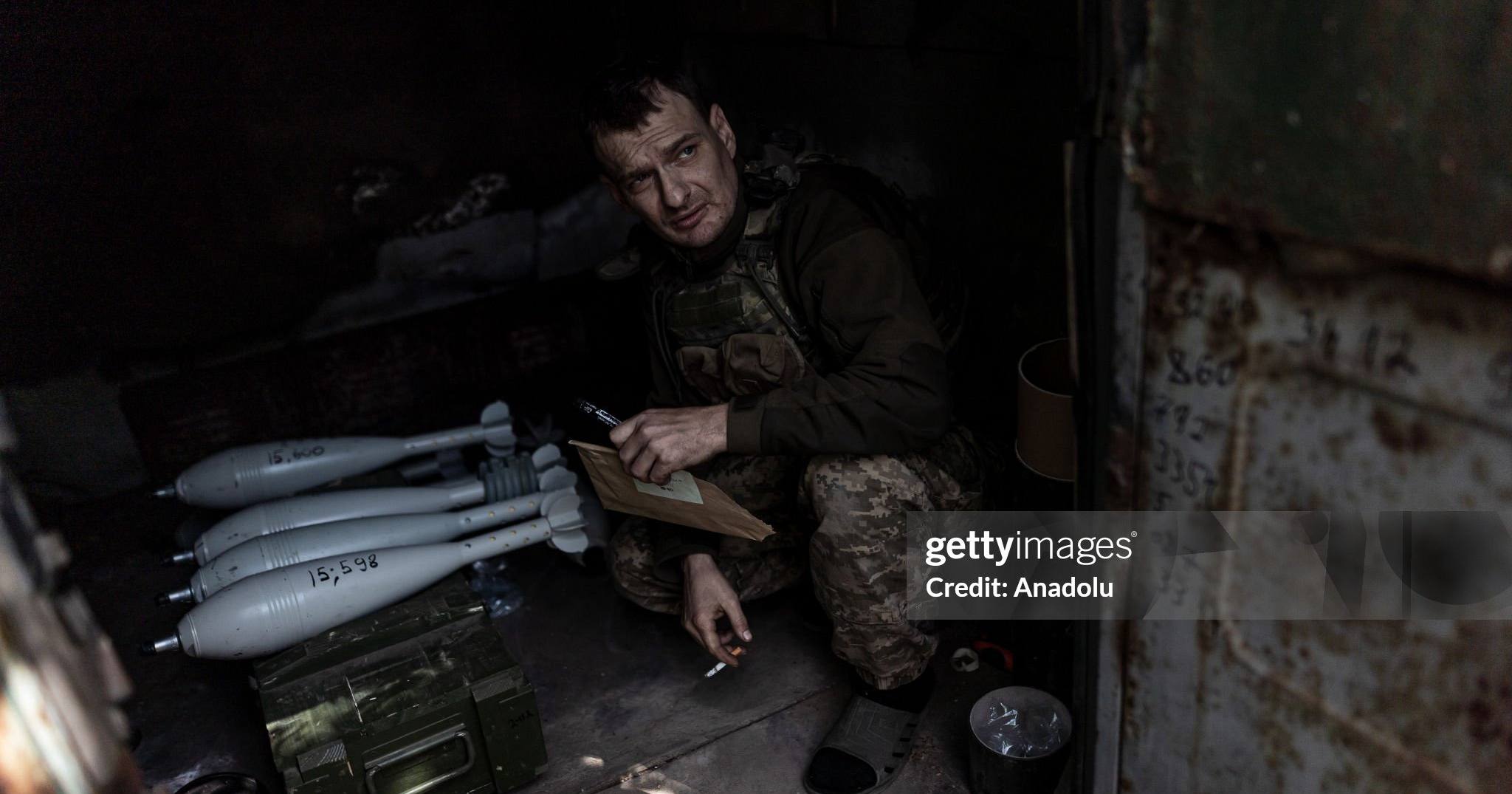 Український солдат на бойовій позиції біля Часів Яру, 22 травня 2024 / Фото Getty Images