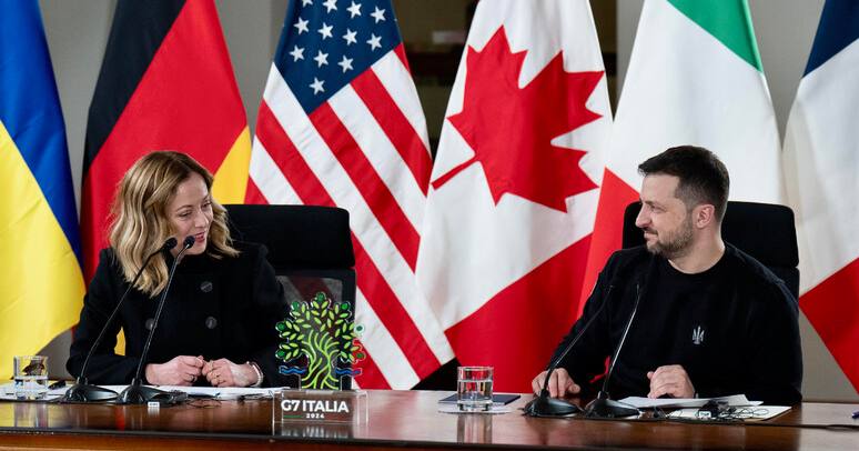 Премьер-министр Италии Джорджия Мелони и Президент Владимир Зеленский / Фото ANSA