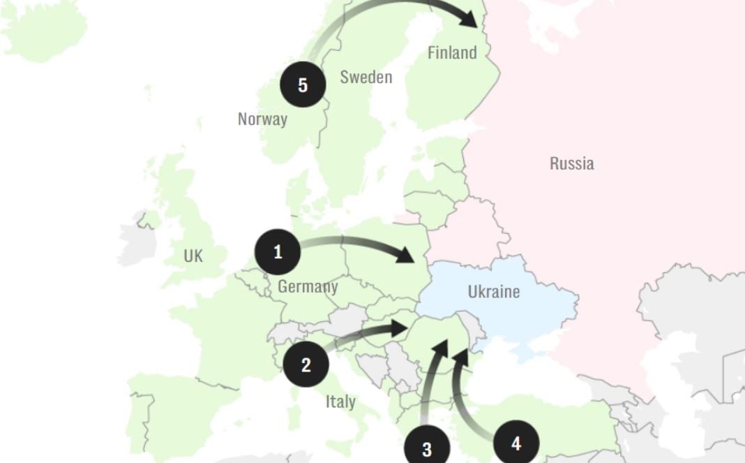 Потенційні точки перекидання військ НАТО у війні з РФ / The Telegraph