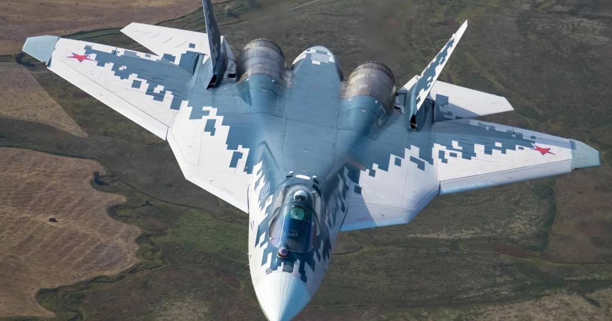 Многоцелевой истребитель Су-57 российских ВКС / Фото МО РФ
