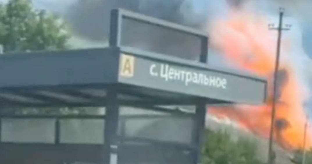 Пожежа на околицях Рокитного Бєлгородської області РФ / Скріншот відео