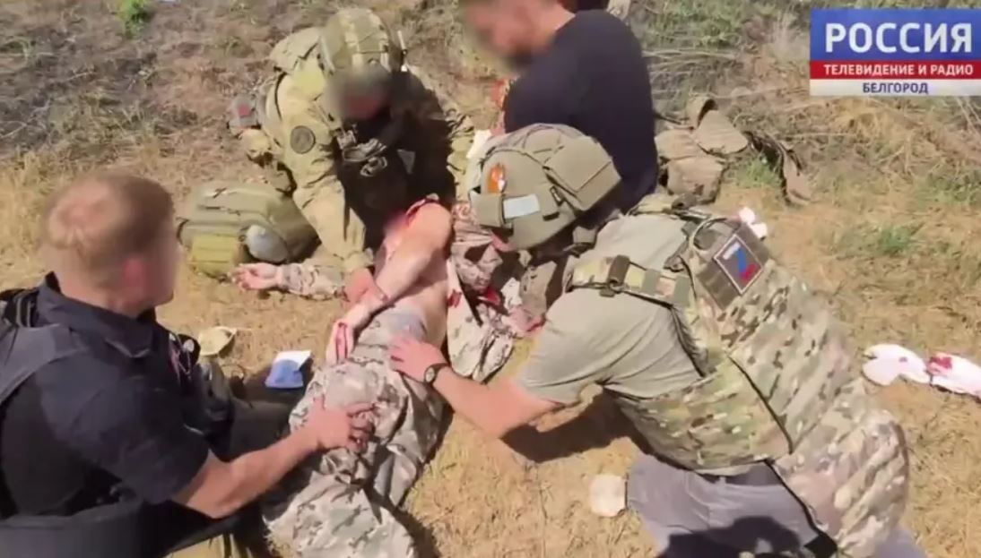 Оператор пропагандистського телеканалу підірвався на міні в Шебекіно / Скриншот з відео