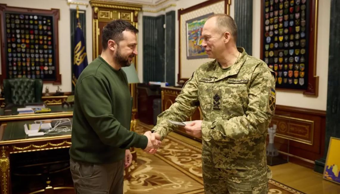 Президент Украины Владимир Зеленский и Главнокомандующий ВСУ Александр Сырский / Фото: Офис президента