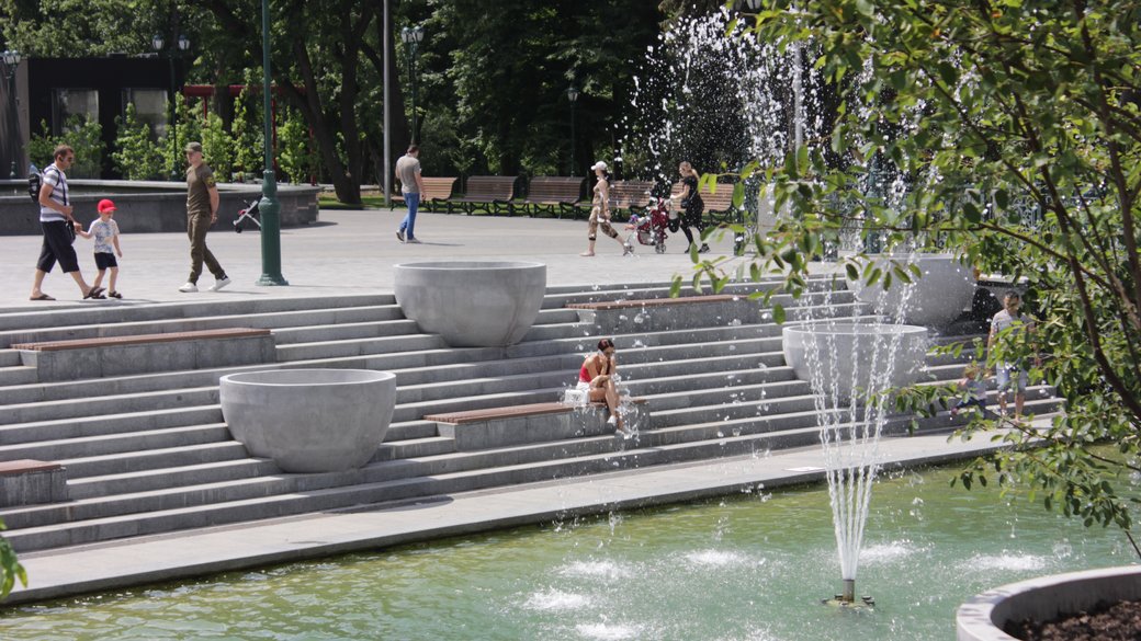 Фонтан в саду Шевченко в Харькове / Фото: Суспільне