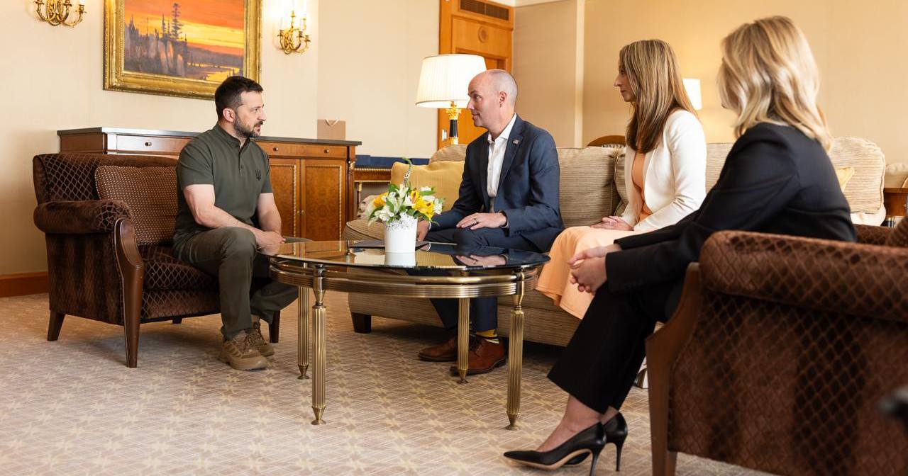 Володимир Зеленський під час зустрічі з губернатором і першою леді штату Юта / Фото Офіс президента