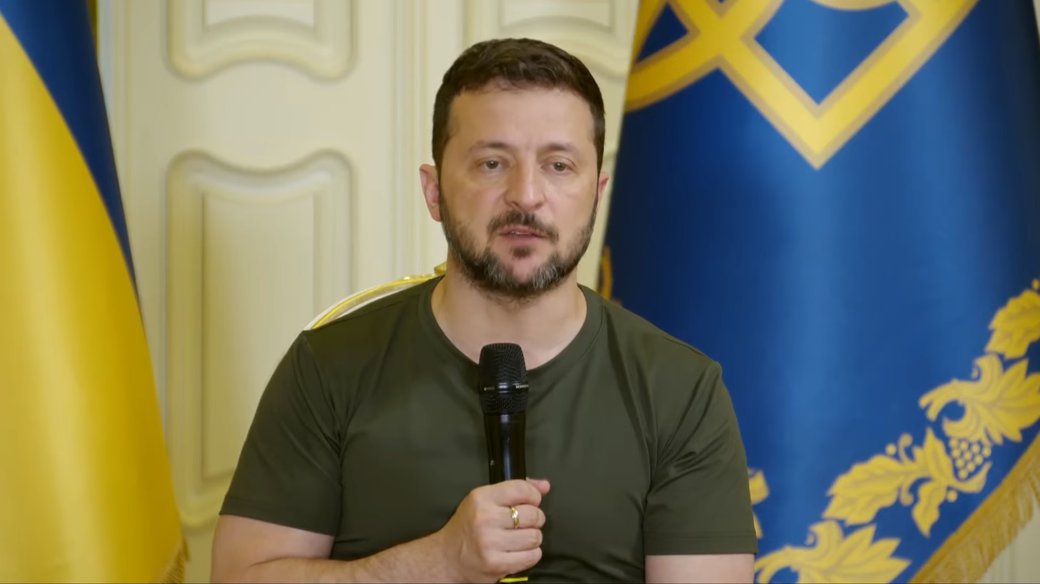 Президент Украины Владимир Зеленский во время пресс-конференции в Киеве / Скриншот из видео