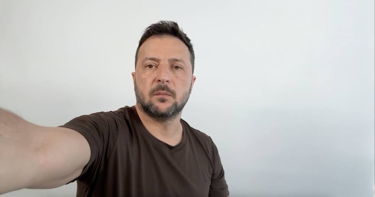 Владимир Зеленский во время записи видеообращения. 22 июля 2024 года / Фото ОПУ