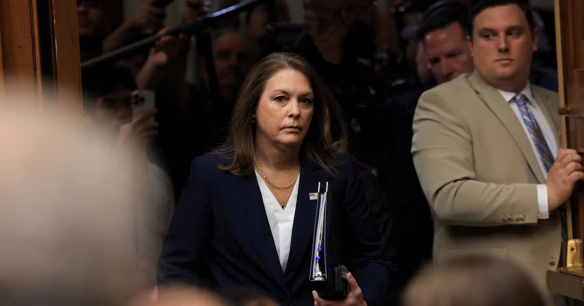 Директор Секретной службы США Кимберли Читл на слушаниях в комитете по надзору Палаты представителей по вопросу о попытке убийства Дональда Трампа, 22 июля 2024 / Фото Reuters