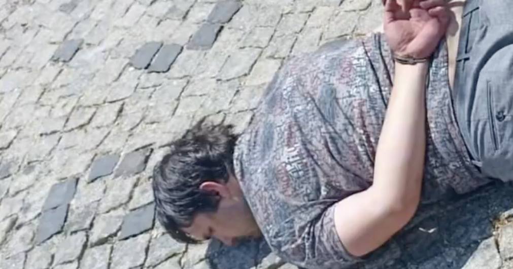 Задержание Евгения Серебрякова / Скриншот видео