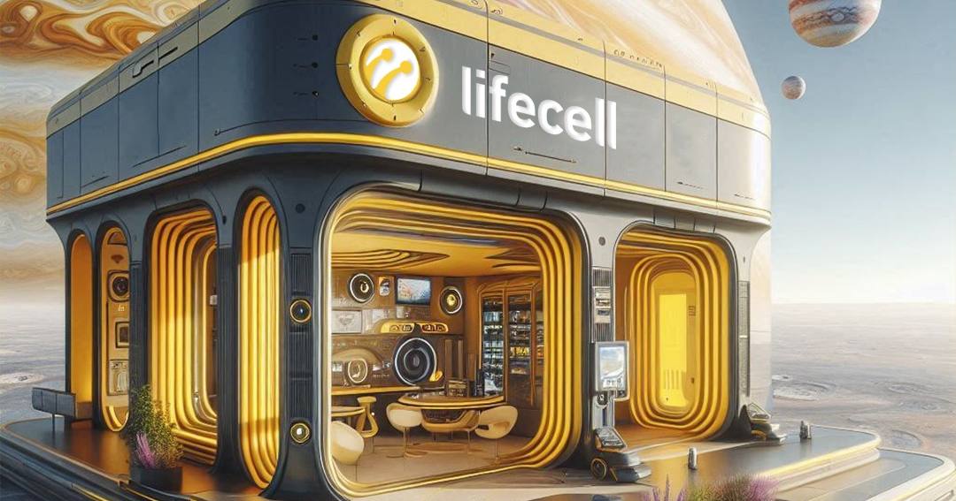 Магазин lifecell, намальований ШІ / Facebook