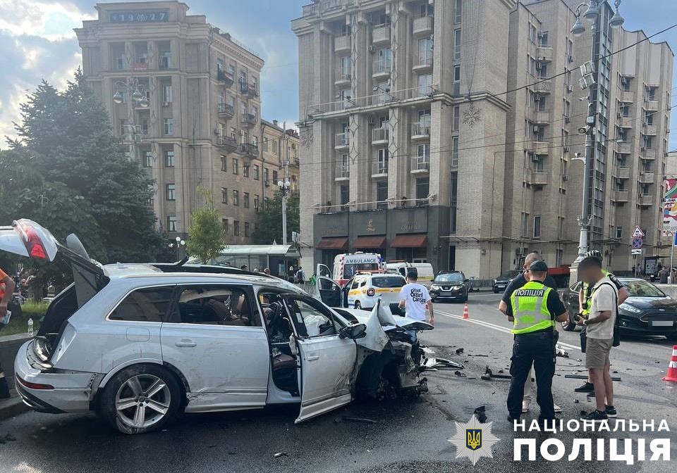 У ДТП в центрі столиці постраждало троє громадян / Фото: Нацполіція
