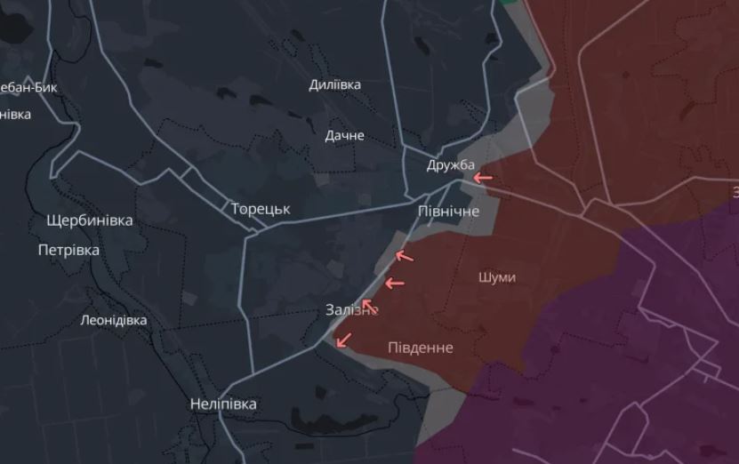 Місто Торецьк на мапі Deep State