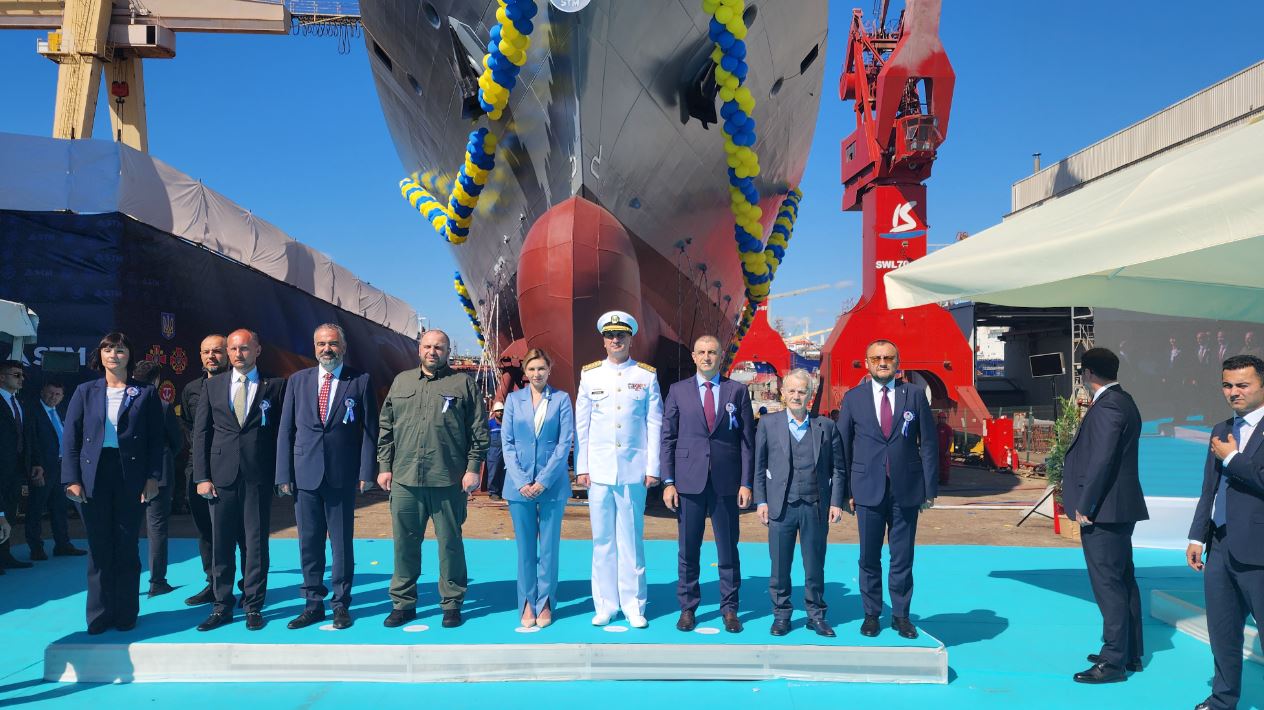 Церемония спуска "Гетмана Ивана Выговского" (F-212) / Фото:  Clash Report